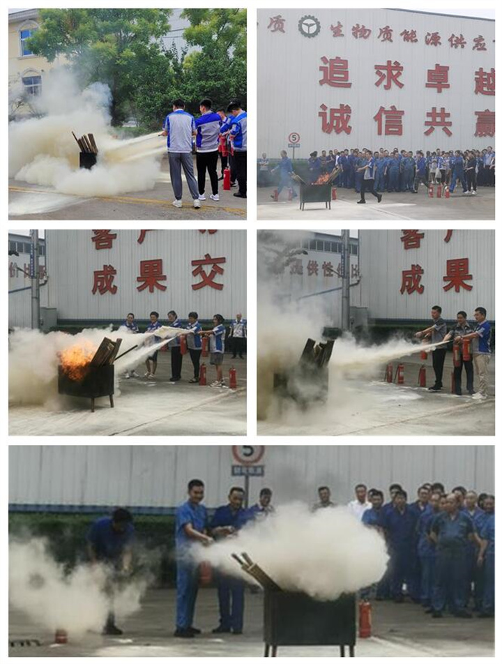 隨后，集團消防安全員為廣大職工講解滅火器和消防水槍的使用方法，并現(xiàn)場演示。廣大員工積極參與到教學演練當中，進一步鞏固消防培訓知識。