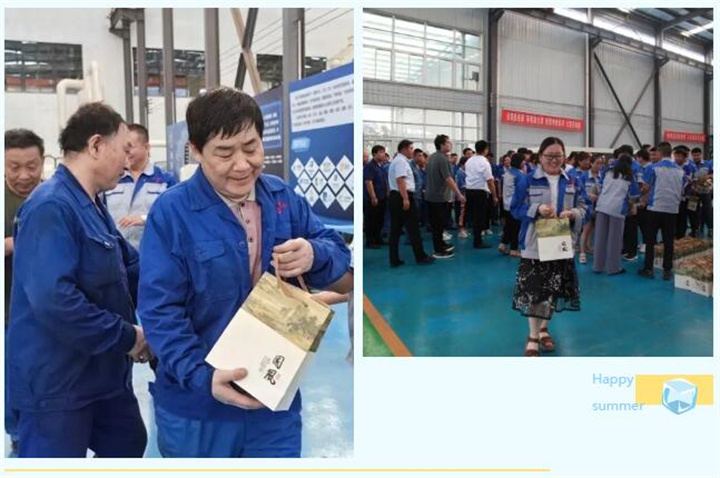 隨著炎炎夏日的來臨，近期氣溫逐步攀升，為切實做好夏季防暑降溫工作，保障員工的身體健康，7月17日下午，山東金格瑞開展“您戰(zhàn)高溫助振興 我送清涼鼓干勁”--夏送清涼主題活動，給所有的員工送上了防暑降溫茶，用愛心給這個炎夏降溫。.jpg
